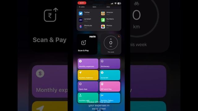 Making expense excel sheet using iPhone shortcuts смотреть онлайн