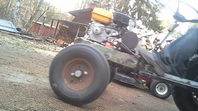 how v-belt clutch works / my little homemade garden tractor part5 смотреть онлайн