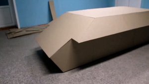 Made a huge cardboard Т-34 из картона 1:2. Танк-Легенда. 4х-метровый танк из картона своими руками