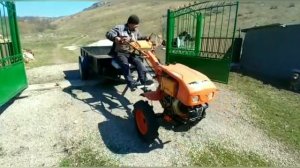 Motocultor diesel 9 c.p. cu remorca hand made. Прицеп к дизельному китайскому мотоблоку 9 л.с.