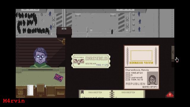 Inspektor M4rvin am Grenzübergang Arstotzka | Papers, Please | M4rvin´s Allerlei | #001 | TDR смотреть онлайн