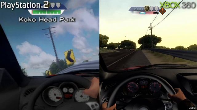 Test Drive Unlimited PS2 vs Xbox 360 Graphics Comparison смотреть онлайн
