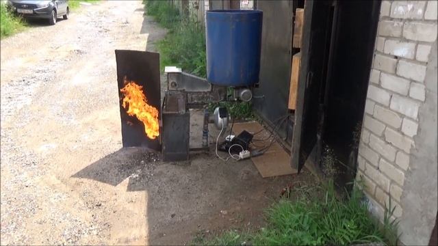 Горелка Обжерина. Горелка на щепе и пеллетах. Burner Obzherina. Burner on wood chips and pellets. смотреть онлайн