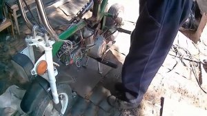 Мини мокик Стелла ставим КИТАЙСКИЙ ДВИГАТЕЛЬ вместо РОДНОГО ДВУХТАКТНОГО
