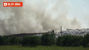 Горит полигон ТБО Краснокамский район Башкортостан. Переработка мусора. Утилизация.