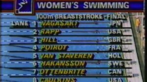1984 Olympic Games Swimming - Women's 100 Meter Breaststroke