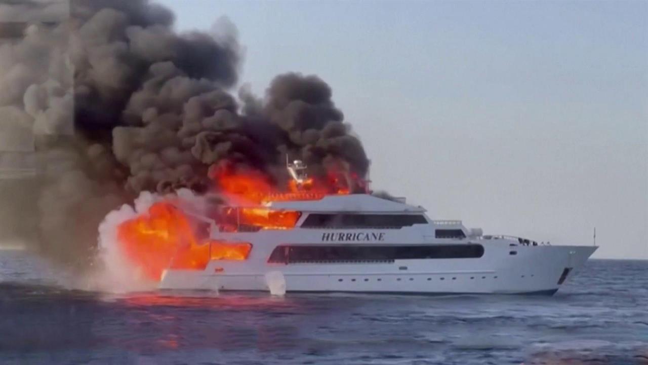 В Египте вспыхнул пожар на туристической яхте