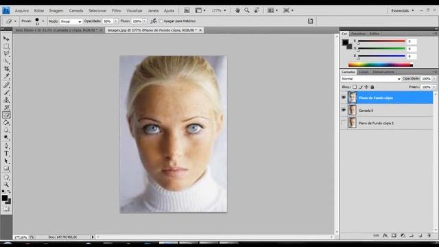 Como tirar manchas da pele no photoshop cs4 смотреть онлайн