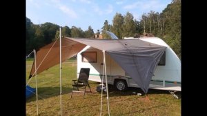 Campervan tarp trick! For RV, motorhome, caravan: cheap, good and stylish!