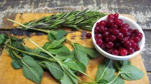 Чай с красной смородиной розмарином и мятой