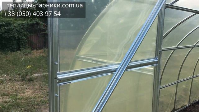 Дачная теплица под плёнкой. Каркас из оцинкованного омега профиля. Теплица эконом класса