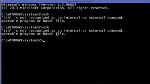 Fix SSH is not recognized as an internal or external command, operable command, batch file Windows