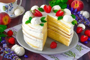 КАК ПРИГОТОВИТЬ ТОРТ МОЛОЧНАЯ ДЕВОЧКА С КРЕМОМ ЧИЗ