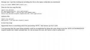 DevOps & SysAdmins: Setting REMOTE_USER for Trac in Gunicorn behind Nginx (2 Solutions!!)