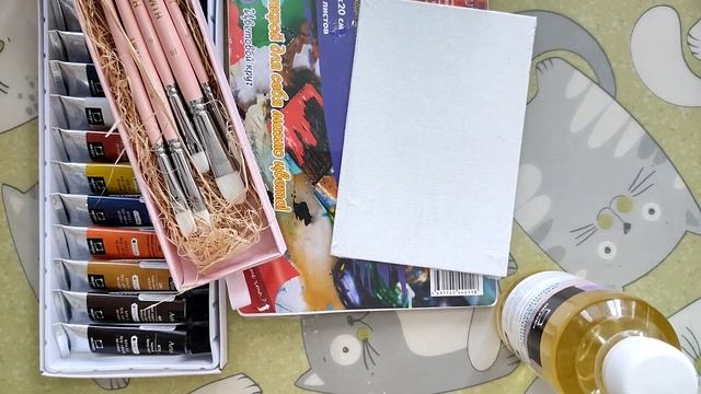 Бюджетный набор материалов для масляной живописи. смотреть онлайн