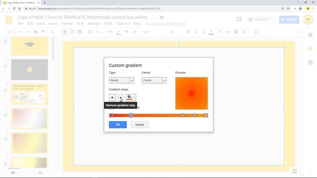 Google Slides Drawings - How to Shape Fill Color Gradient Custom