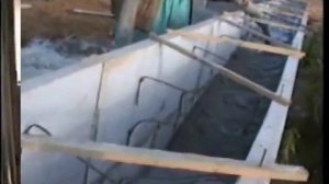 Заливка пенобетона в опалубку ЦСП коттеджа