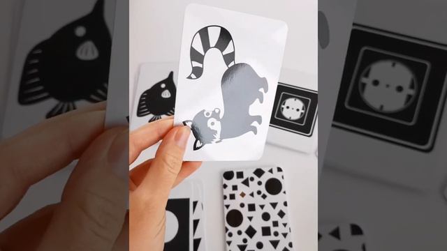 Черно-белые Монтессори карточки для развития зрения малышей с трех недель до 3-4 месяцев смотреть онлайн