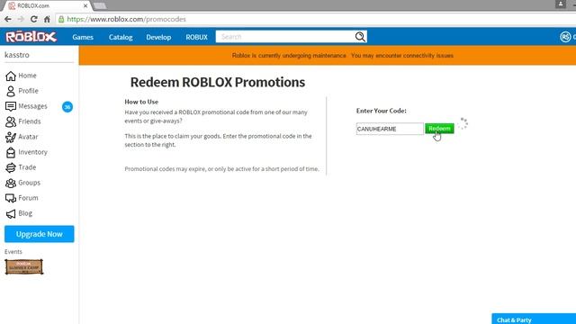 How to redeem codes on roblox