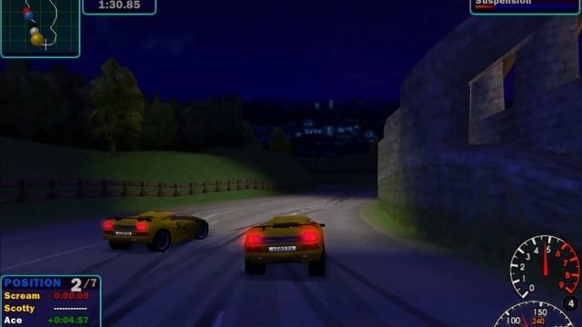 3dfx Voodoo 5 6000 AGP - Need For Speed: High Stakes - Route Adonf (Night) [Gameplay/60fps]