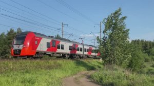 Электропоезд ЭС1П-001 "Ласточка", ст. Павлово-на-Неве