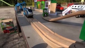 Деревянная железная дорога Thomas & Brio ☆ 4 туннеля и подъемный кран ☆