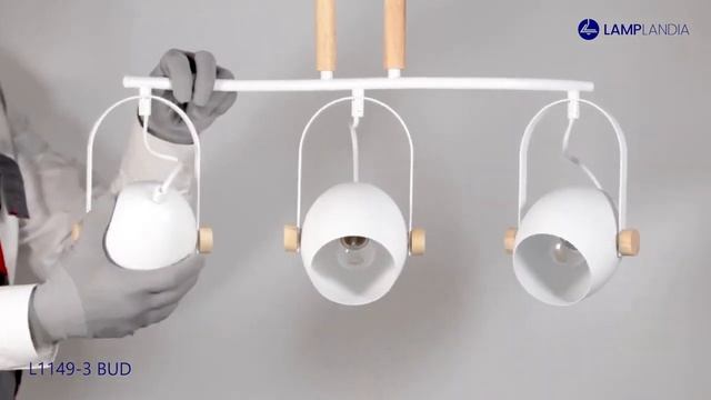 Светильник спот Lamplandia L1149-3 BUD FSC 100% (NC-COC-064615), Е27*макс. 60Вт смотреть онлайн
