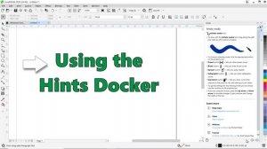 Using the Hints Docker in CorelDRAW