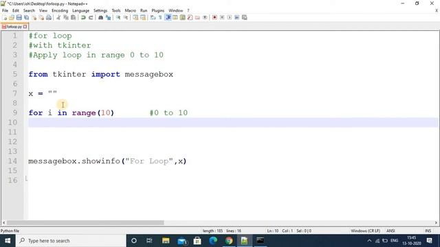 #25 For Loop with tkinter in Python (Hindi)