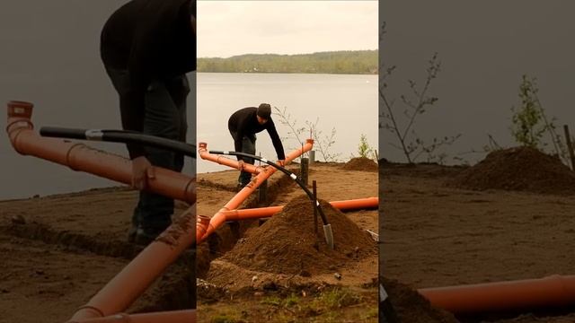 ПРАВИЛЬНАЯ Канализация в Бане! Путь к Бане Мечты, Серия 7: Укладка канализационных труб