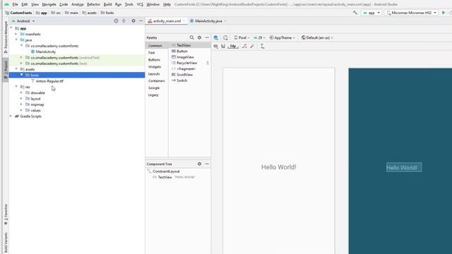 Apply Custom Fonts to TextView | Import Custom font to Android Studio | Android Basics for Beginner
