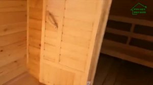 каркасная баня 2,4 х 4 из одинарного бруса