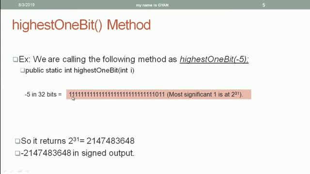 Wrapper Classes in Java | #35 | highestOneBit() Method of Integer and Long Wrapper Classes in Java