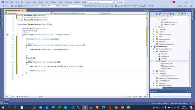 .Net Core 5.0 ile Emlak Sitesi - Web Api Veri Listeleme