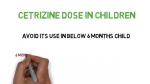 cetrizine dose in children and adult