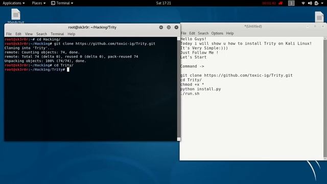 How To Install Trity On Kali Linux - 2018 смотреть онлайн