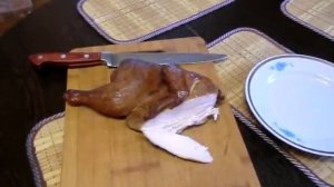 ? ? курица горячего копчения , быстрый посол