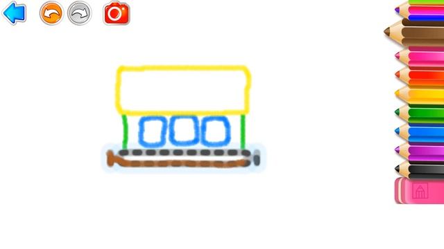 Учимся рисовать #16. Рисуем ? вагон для паровоза. Рисовалка для малышей. Learning to draw. смотреть онлайн