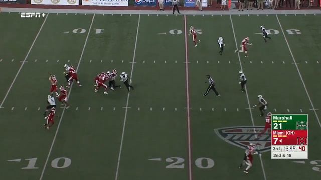 Malik Gant (Marshall DB #29) Vs. Miami(OH) 2018 смотреть онлайн