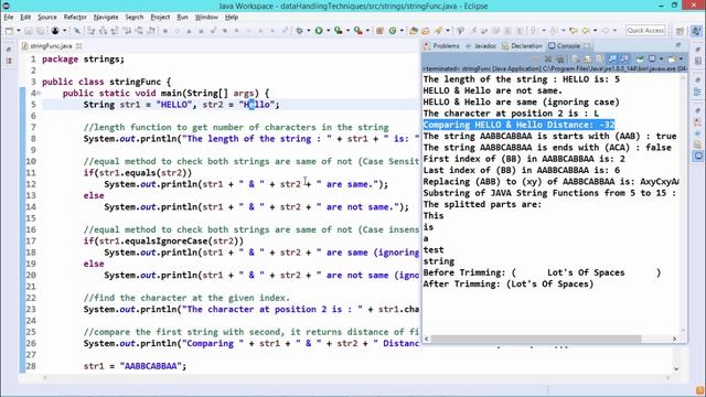 Java Essentials - String functions in java