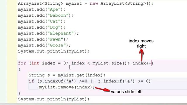 Mr. Hazard's CS - 4-5 - ArrayList Pitfall - Removing Elements - Computer Science for High School смотреть онлайн
