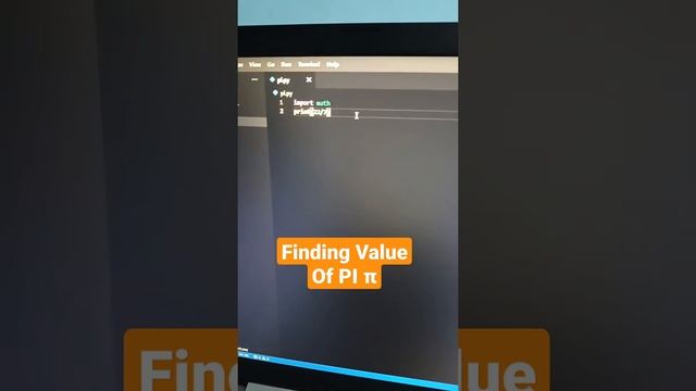 Finding Value Of Pi using Python #short