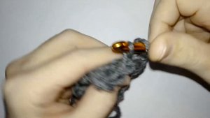 Столбик без накида 6: За заднюю полупетлю