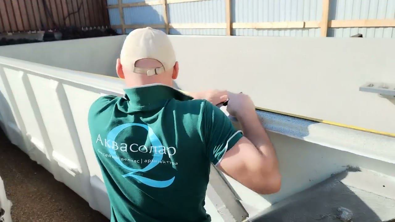 Композитная чаша бассейна POOLSAR, установка бассейна в Краснодаре.
