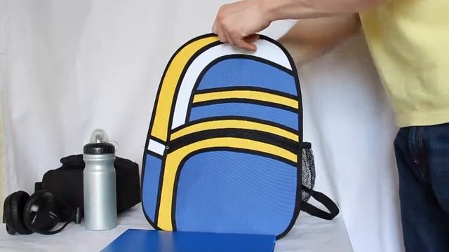 Мини обзор рюкзака 2D Bag (синий / желтый / белый) смотреть онлайн