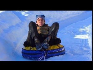 Жесть! Андрюха чуть не перевернулся на ватрушке / Экстрим 2018