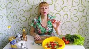 Салат из свежих овощей на праздничный стол - простой рецепт!