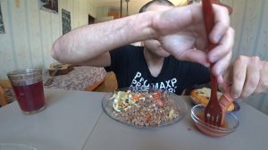 МУКБАНГ АСМР ГРЕЧКА/ КОТЛЕТА КУРИНАЯ/ СОСИСКИ ЖАРЕНЫЕ САЛАТ ОВОЩНОЙ/ ПИЦЦА/ EATING ASMR Mukbang #739