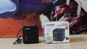 Видеообзор стабилизатора напряжения EXCOMP AVR 2 500VA со специалистом от RBT.ru