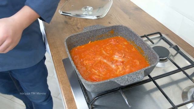 ФИЛЕ ТРЕСКИ в томатном соусе [ готовим на квадратной жаровне Мечта™]
